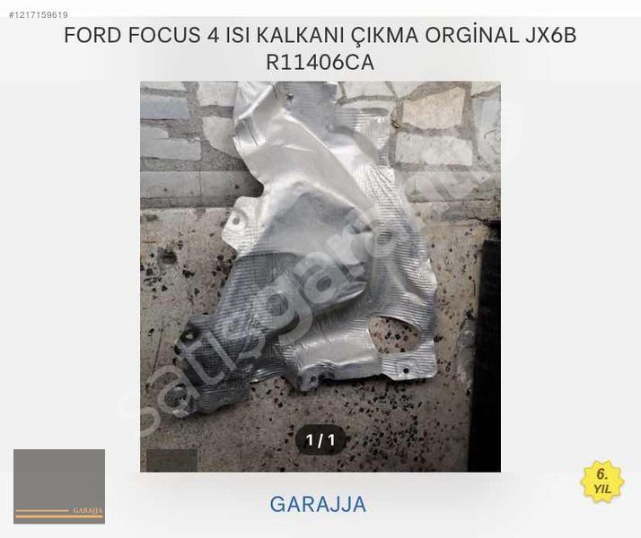 FORD FOCUS 4 ISI KALKANI ORİJİNAL ÇIKMA