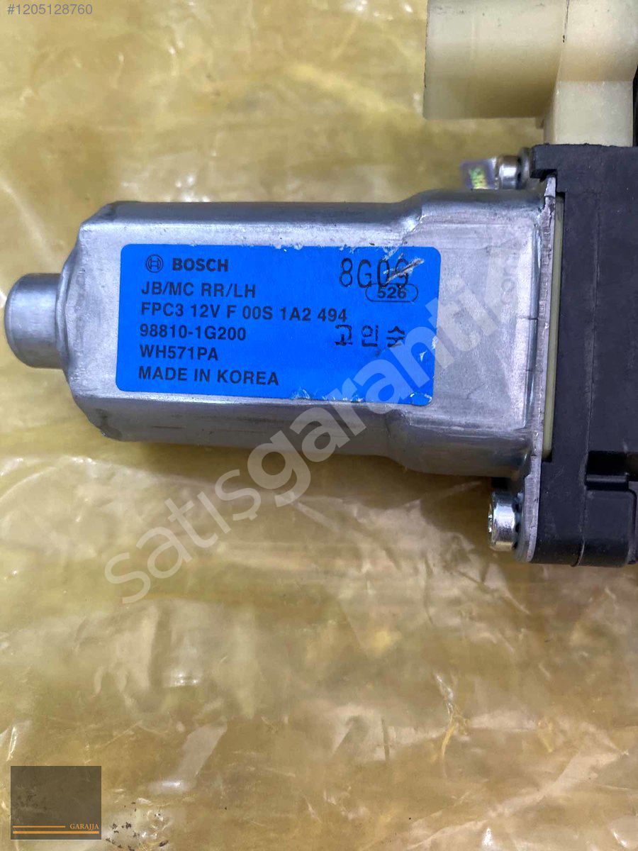 HYUNDAİ ACC ERA KİA RİO 2006/11 ARKA SOL CAM KRİKOSU ELEKT SIFIR