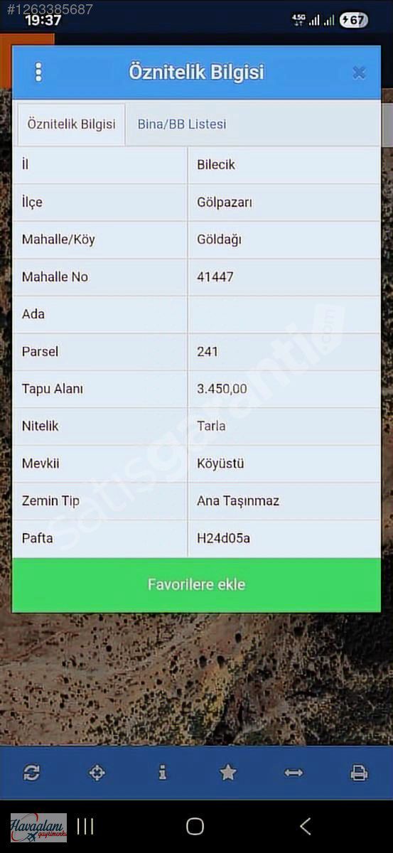 Bilecik Gölpazarı Gökdağ ında kelepir tarla