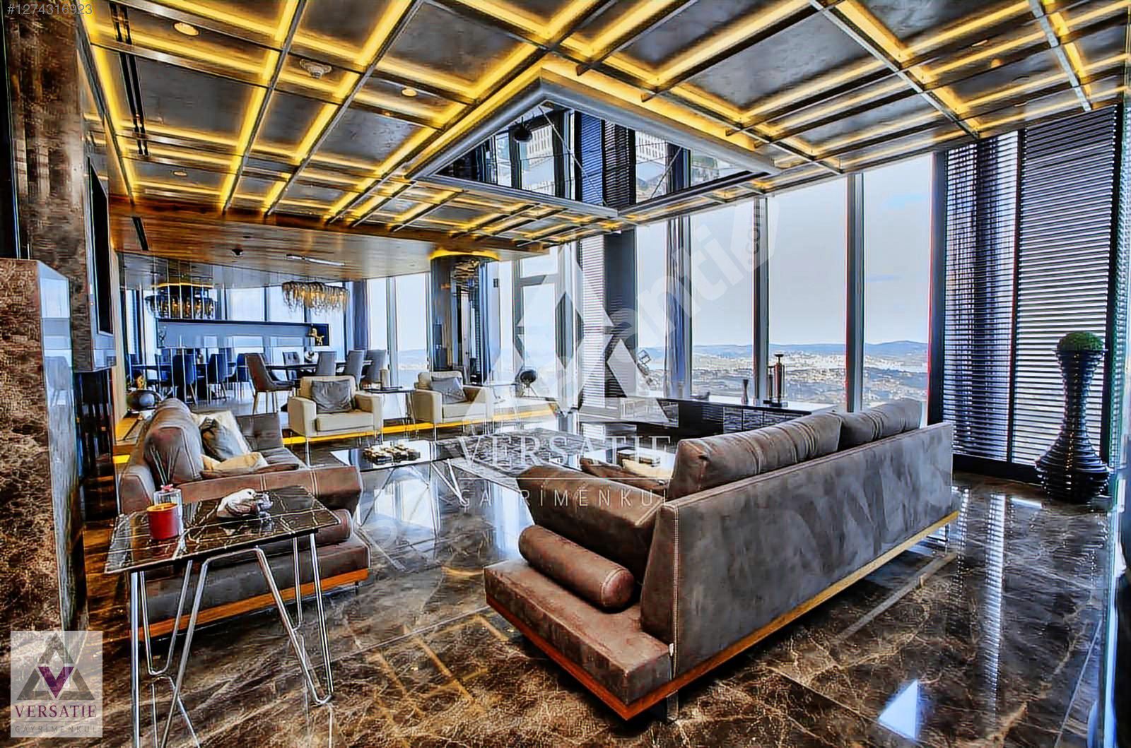 Maslak Spine Tower 600m2 Özel Dekorlu 5+2 PENTHOUSE TEK YETKİLİ