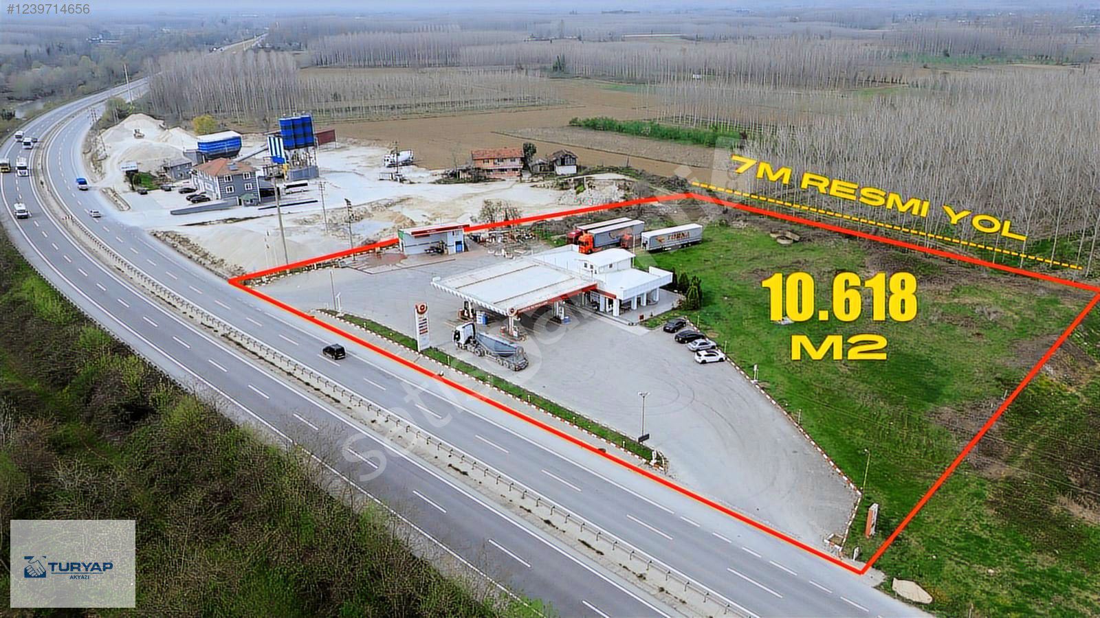 TURYAP AKYAZI'dan KUZULUK YOLU 10.618M2 AKARYAKIT İSTASYONU