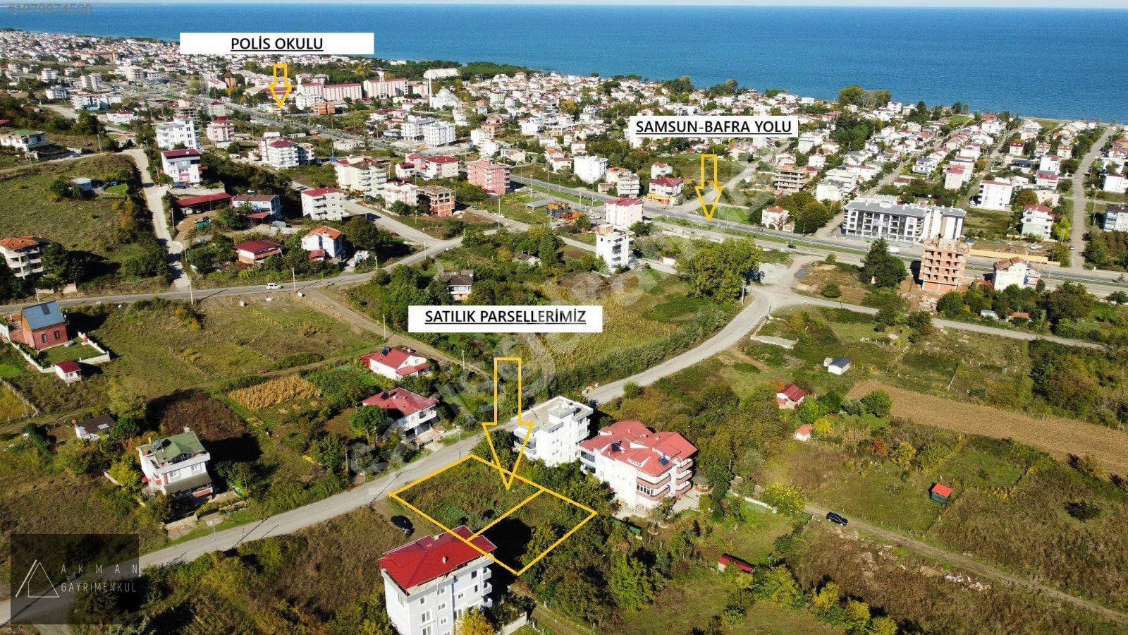 AKMAN/ANAYOLA 250M/CADDEYE CEPHE/5 KATA İMARLI/978M2 ARSA