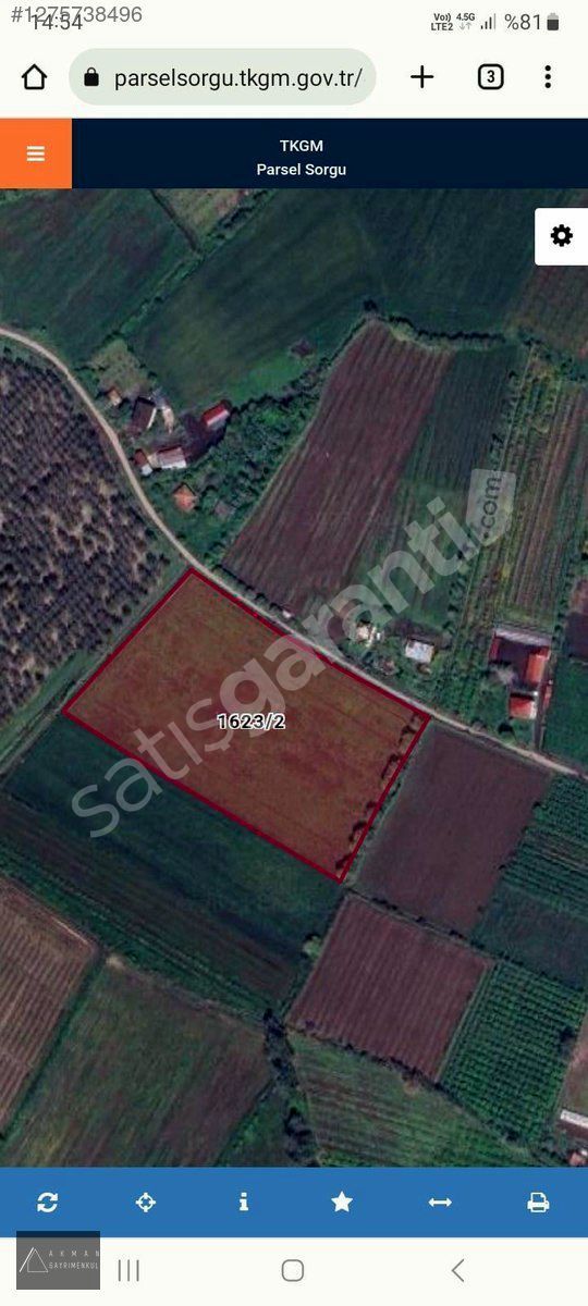 AKMAN'dan/TEKKEKÖY KABABÜRÜK'te SATILIK 20 DÖNÜM TARLA