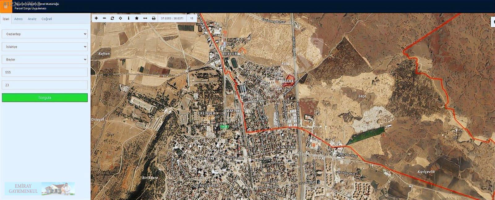 GAZİANTEP ISLAHİYE BEYLER MAHALLESİNDE SATILIK 3160 M2