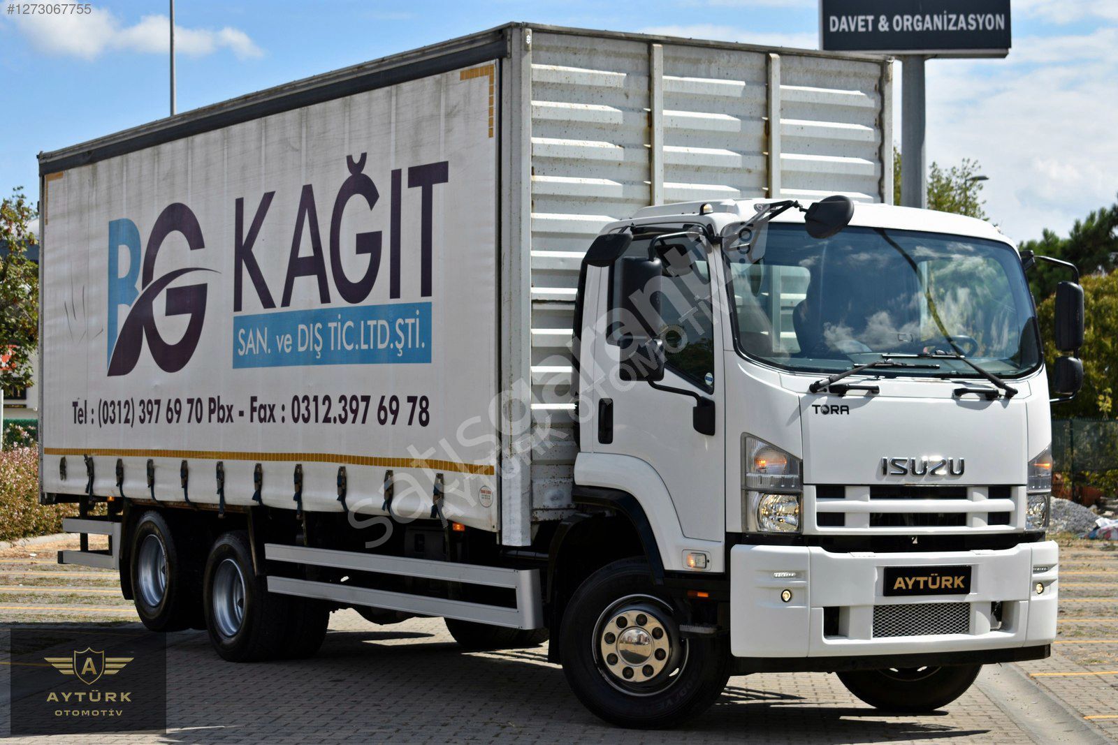 BOYASIZ EMSALSİZ KLİMALI 2016 TORA 3D KAYARPERDE 10TEKER 18PALET