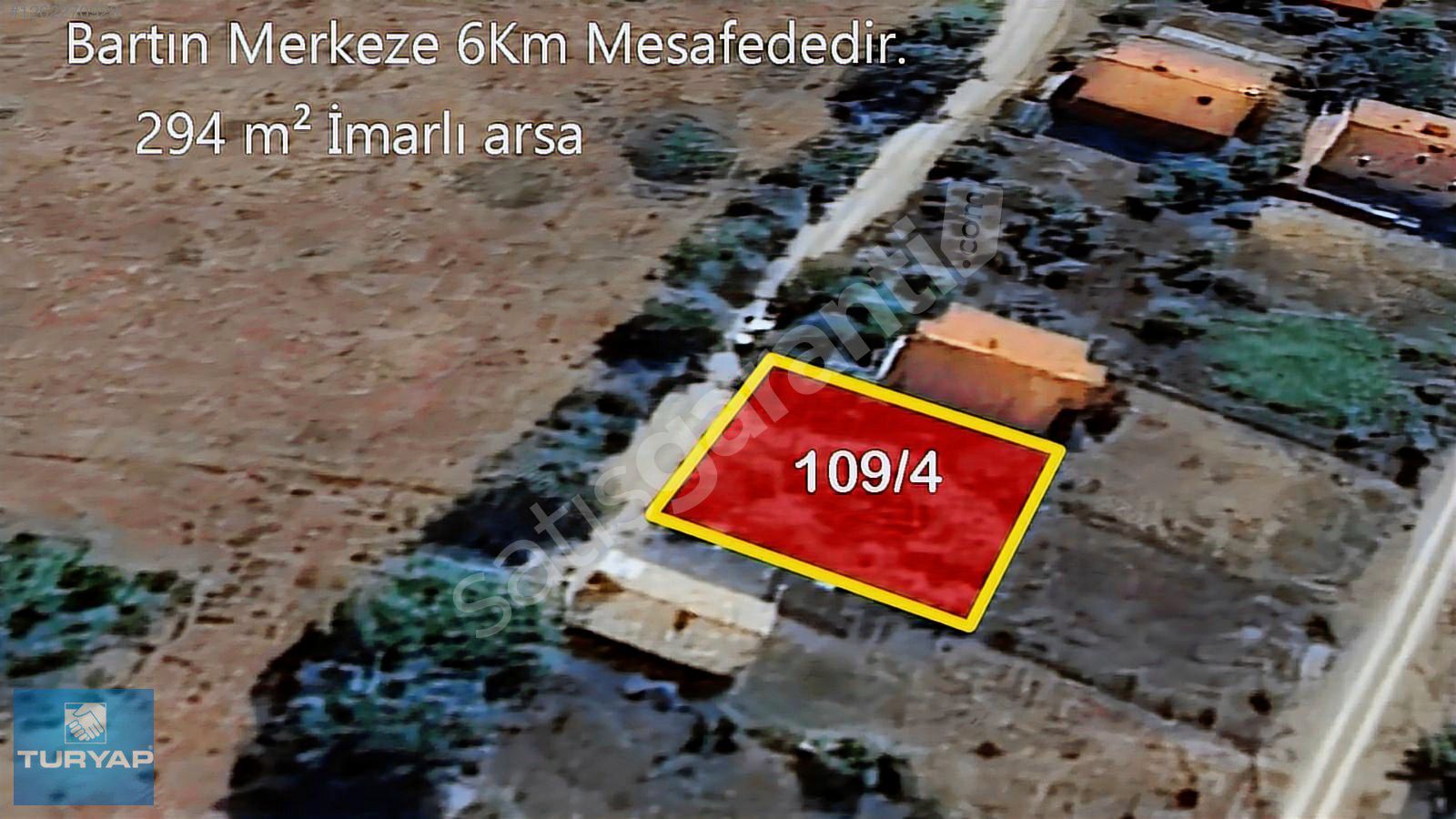 Bartın merkeze 6 km mesafede satılık imarlı arsa