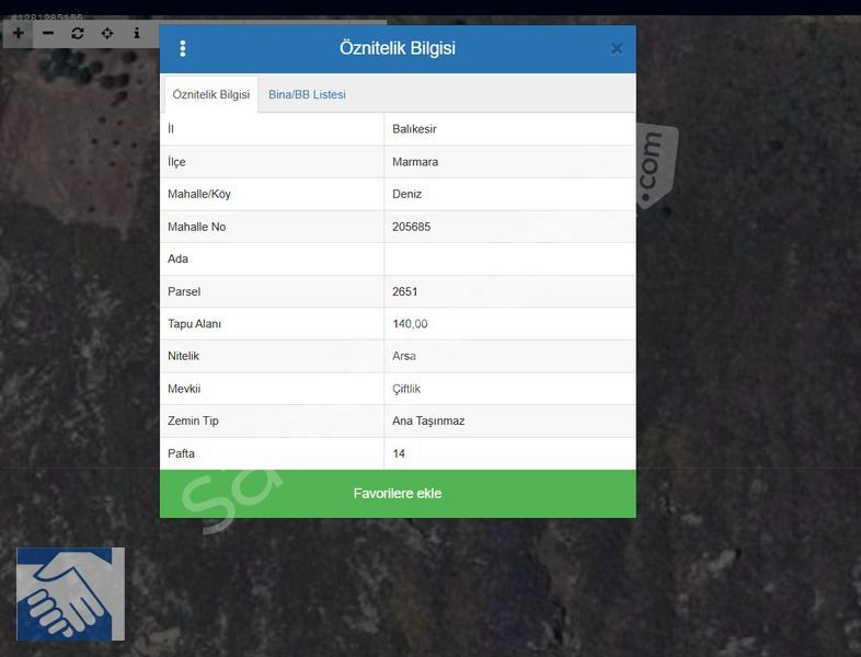 BALIKESİR AVŞA ADASINDA SATILIK 140 M2 KELEPİR ARSA