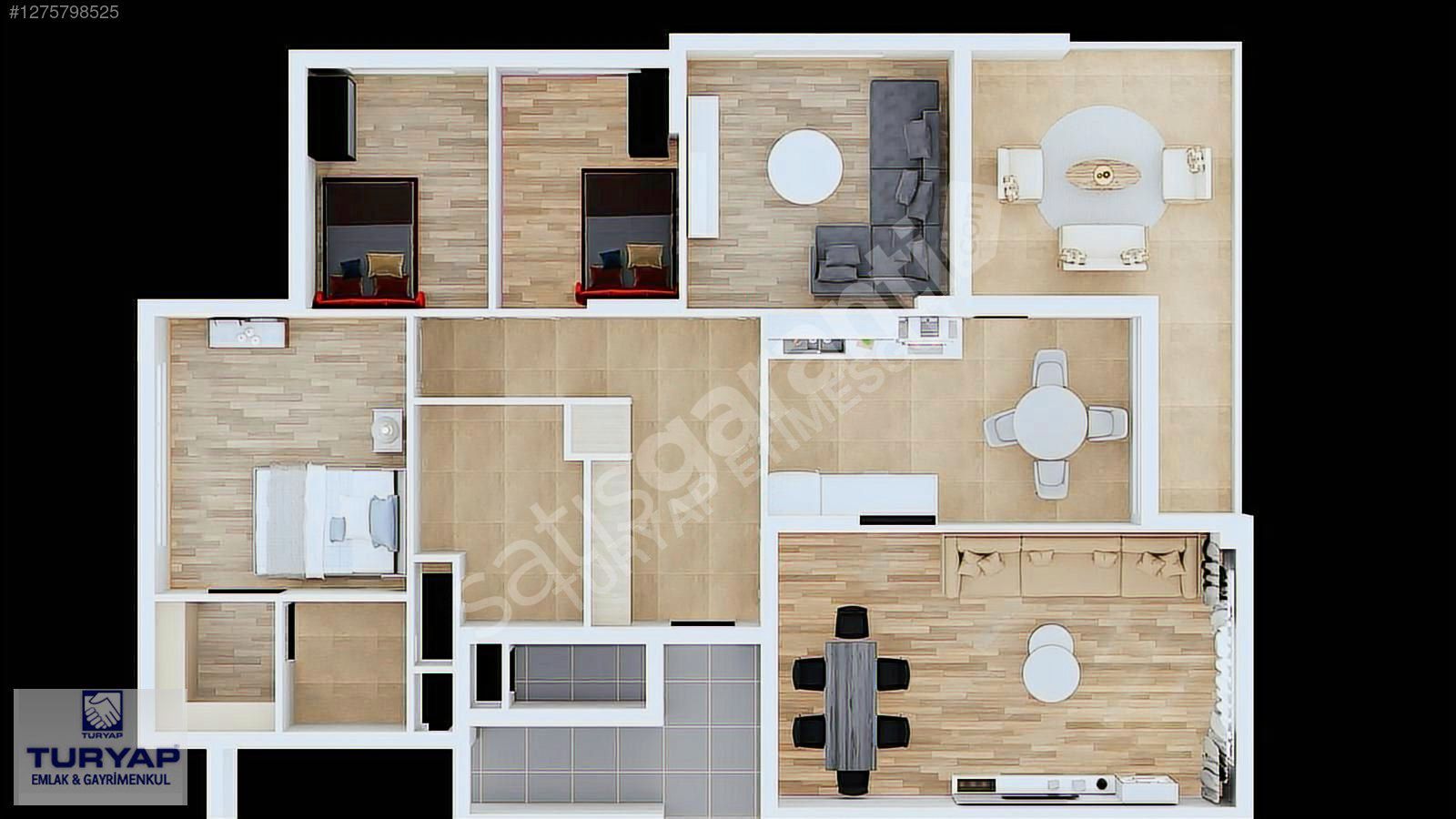 SUSUZ MAH de SATILIK 4+1 DAİRE TURYAP tan