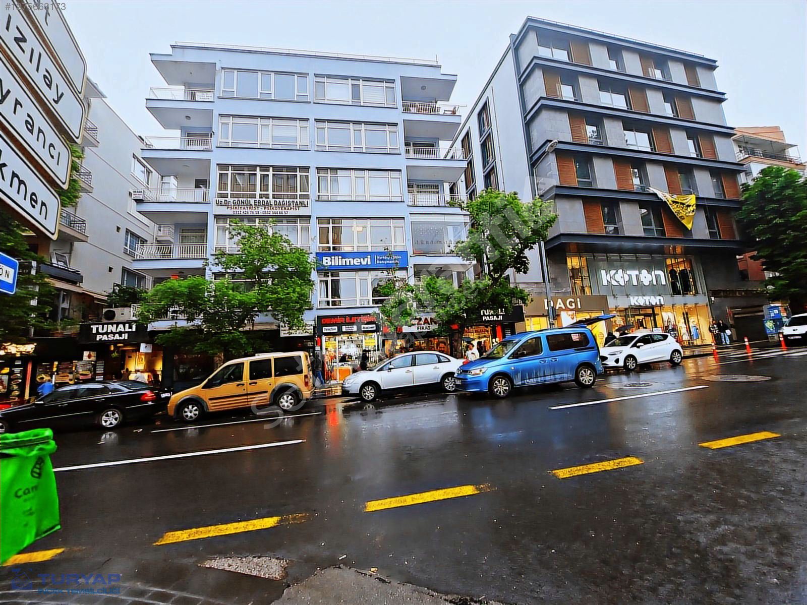 TUNALI HİLMİ'DE 3+1 KİRALIK OFİS (BOŞ)