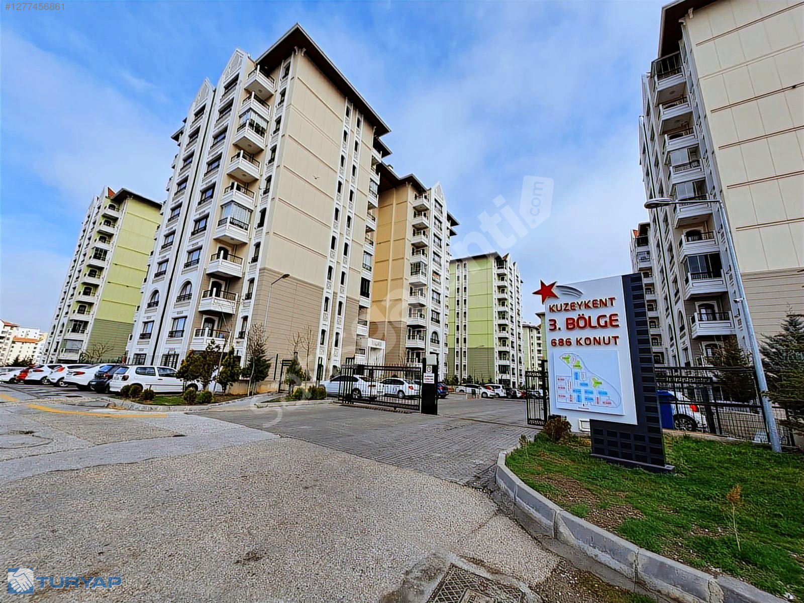 TURYAP'tan 686.Etapta - Ara Kat-BOŞ- Satılık 3+1