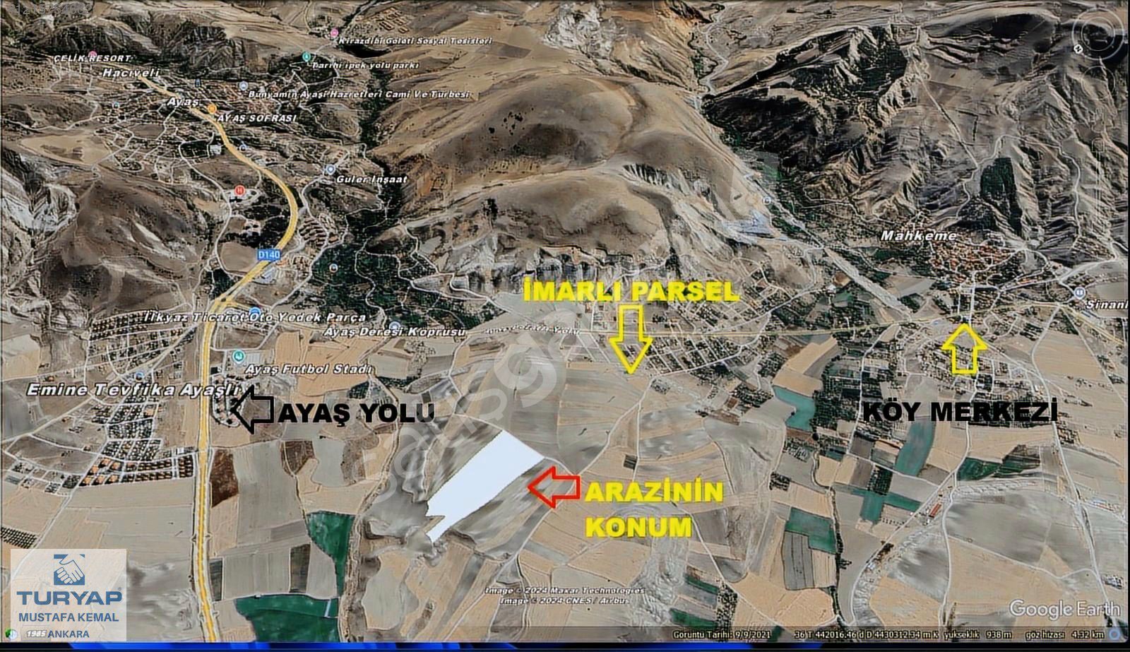 TURYAPTAN SİNANLIDA KONUM HARİKASI FIRSAT TARLA