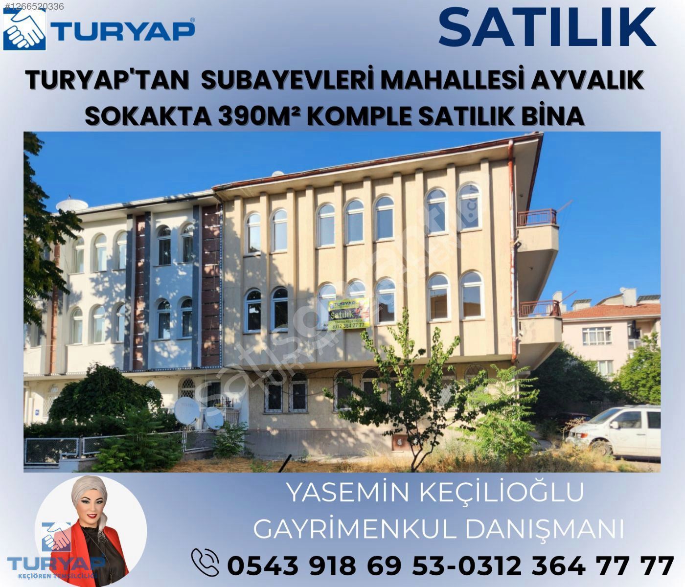 SUBAYEVLERİ AYVALIK SOK. 390M² KOMPLE SATILIK BİNA