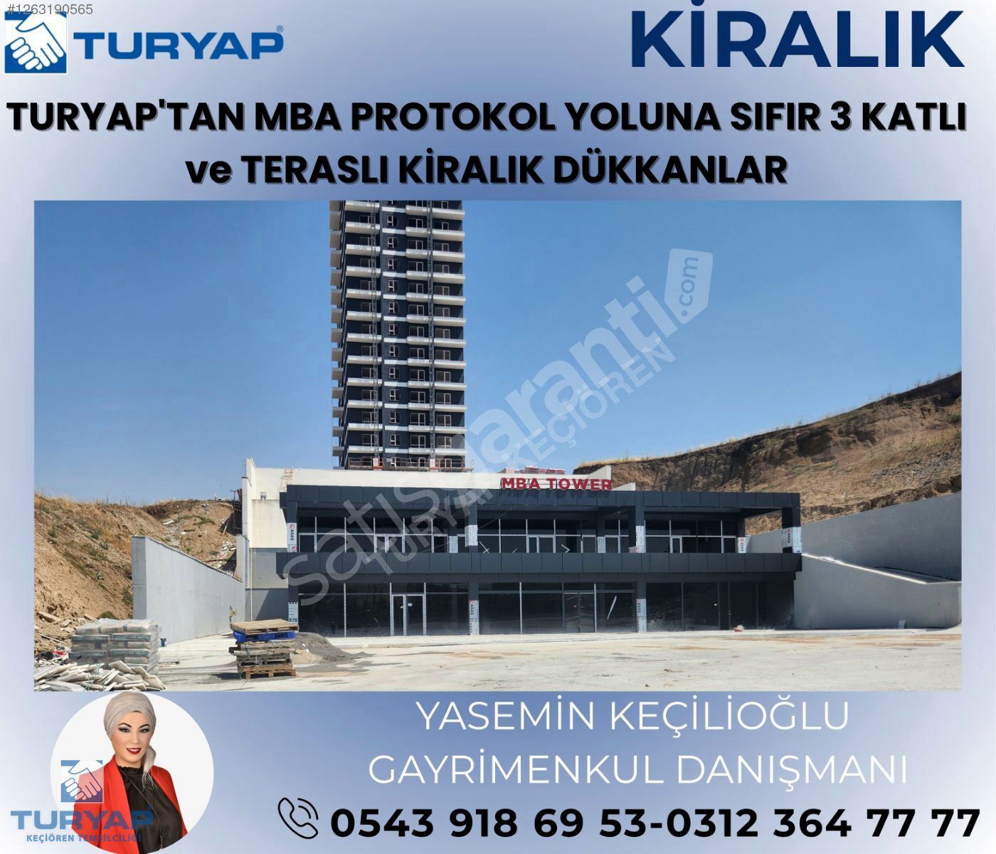 PURSAKLAR'DA PROTOKOL YOLUNA SIFIR 3 KAT&TERAS KİRALIK DÜKKANLAR