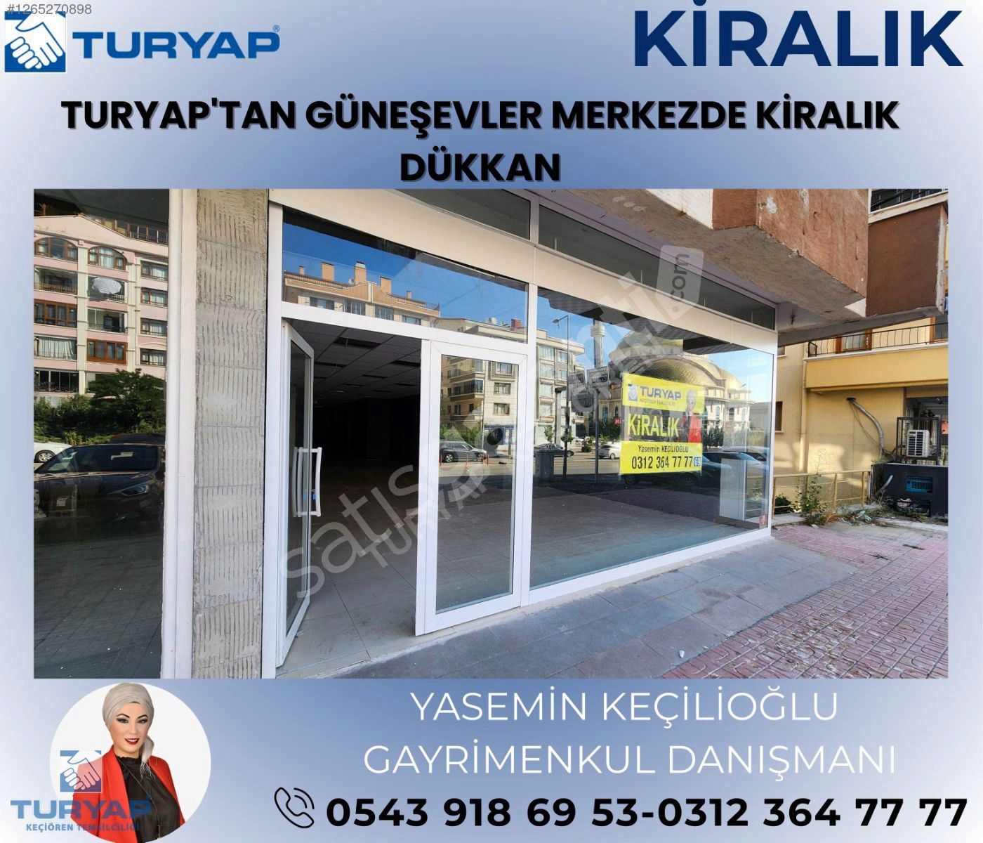 VEGA AVM YAKINI GÜNEŞEVLER MERKEZDE ÇOK AMAÇLI KİRALIK DÜKKAN