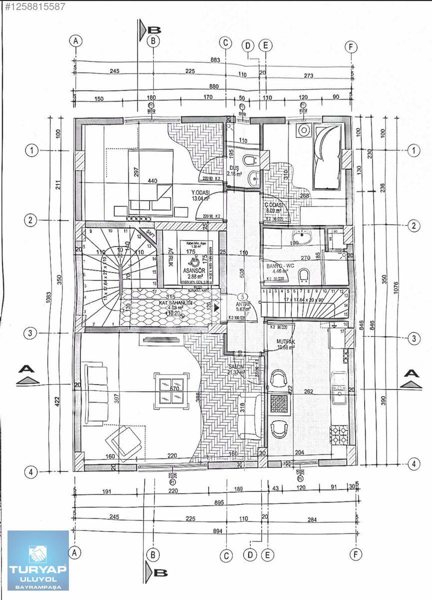 TURYAP'TAN SATILIK 5+2 200 M2 DUBLEX