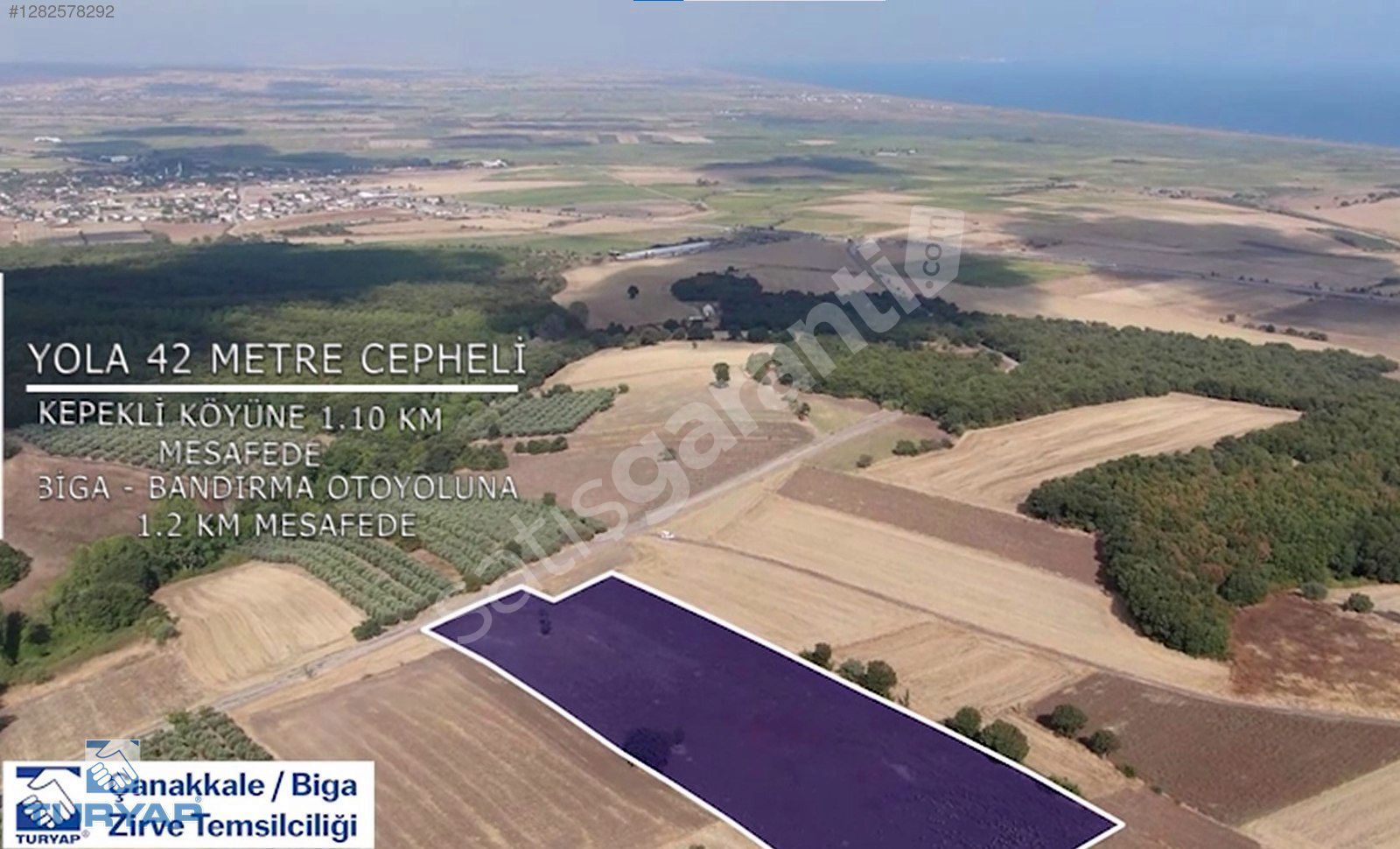 ÇANAKKALE BİGA KEPEKLİ 12.208M2 DENİZ MANZARALI TARLA