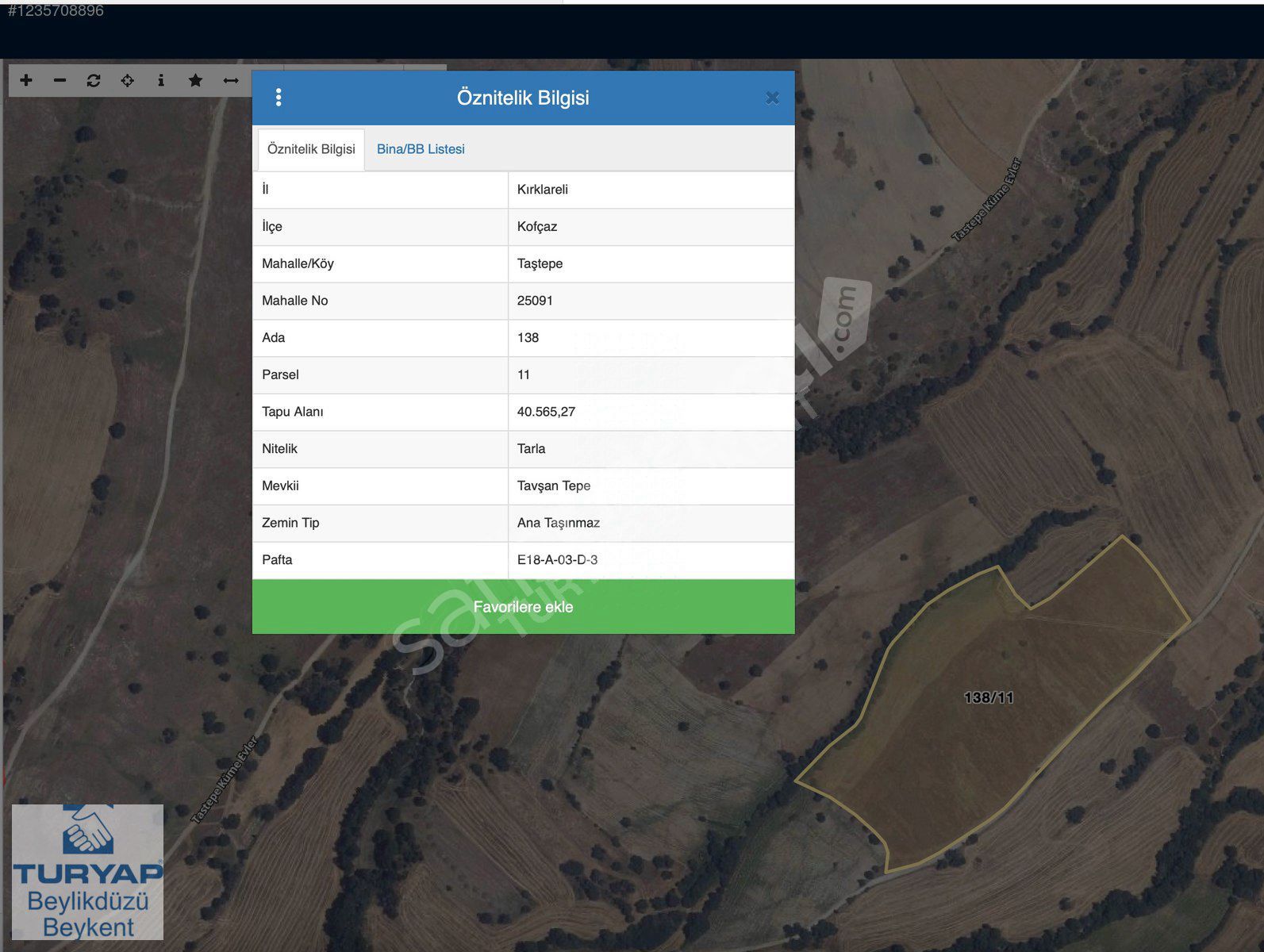 Turyap'tan Kırklareli Koçfaz'da 40.566 m2 Satılık Tarla
