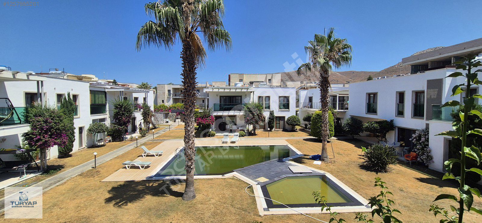 BODRUM TURGUTREİS BAHÇELİEVLER'DE HAVUZ MANZARALI, 2+1 DAİRE