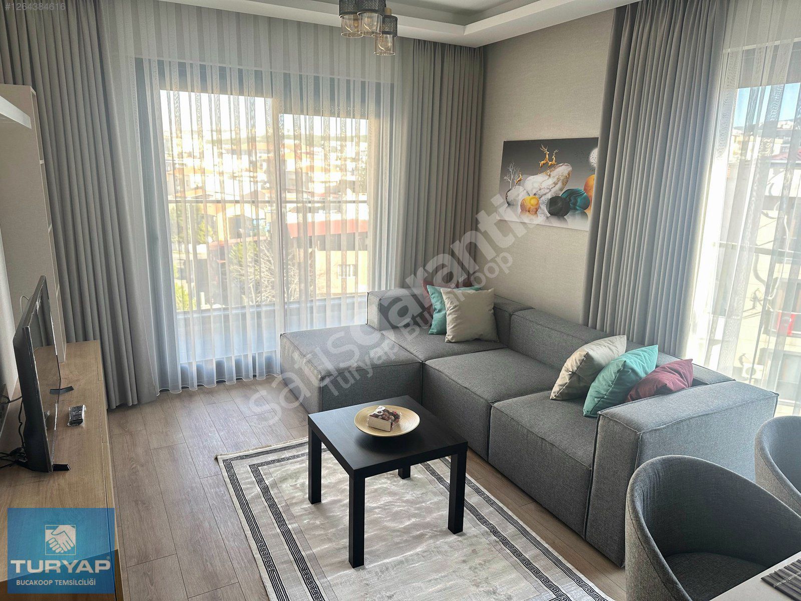 TURYAP'TAN 1+1 FULL EŞYALI HAVUZLU GÜVENLİKLİ KİRALIK DAİRE