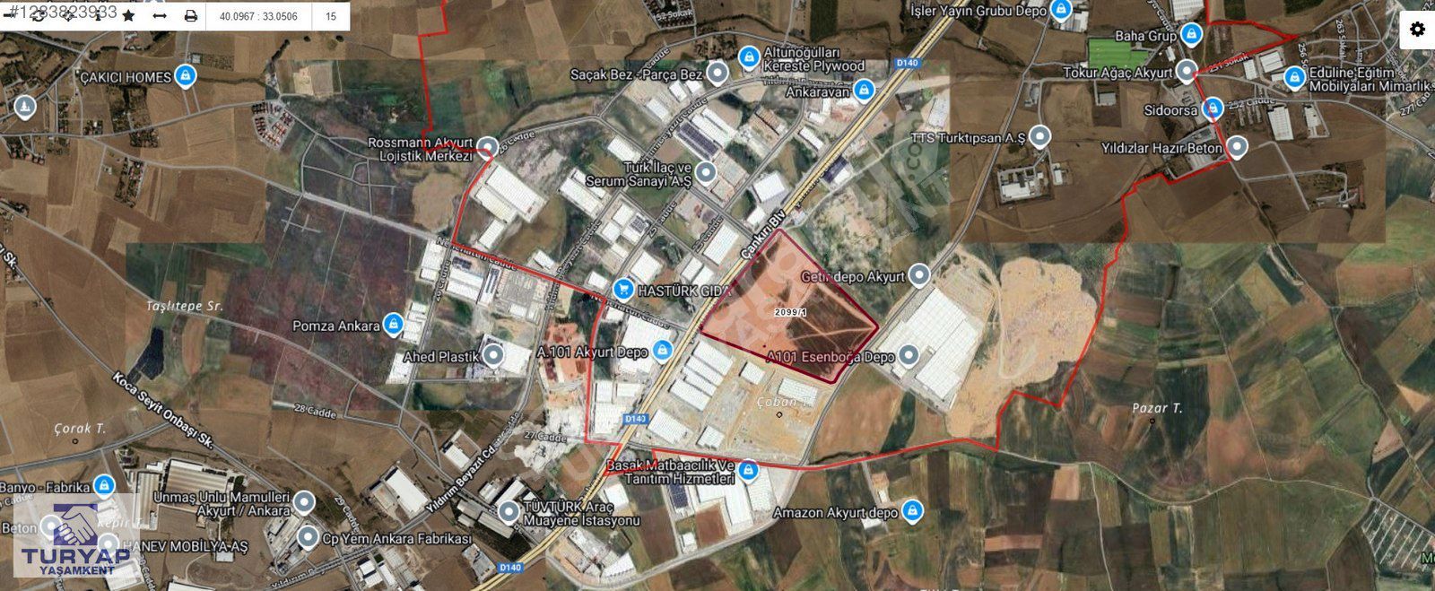 AKYURT'TA FABRİKALARA YANINDA EKOSİSTEM KOOP.SAN.SİT. PROJESİ