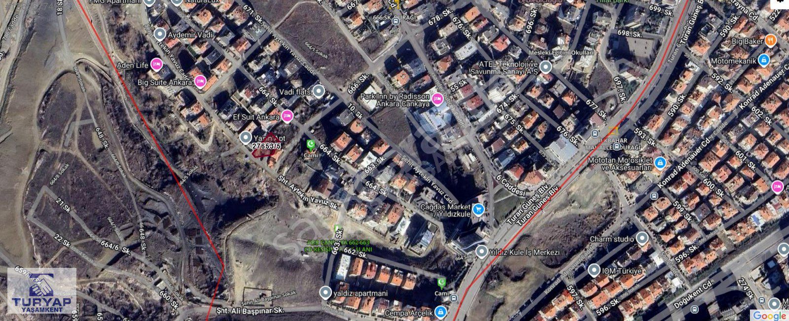 HİLAL MAH.TURAN GÜNEŞ BULV. ve YILDIZ KULE YAKINI KÖK TAPU HİSSE