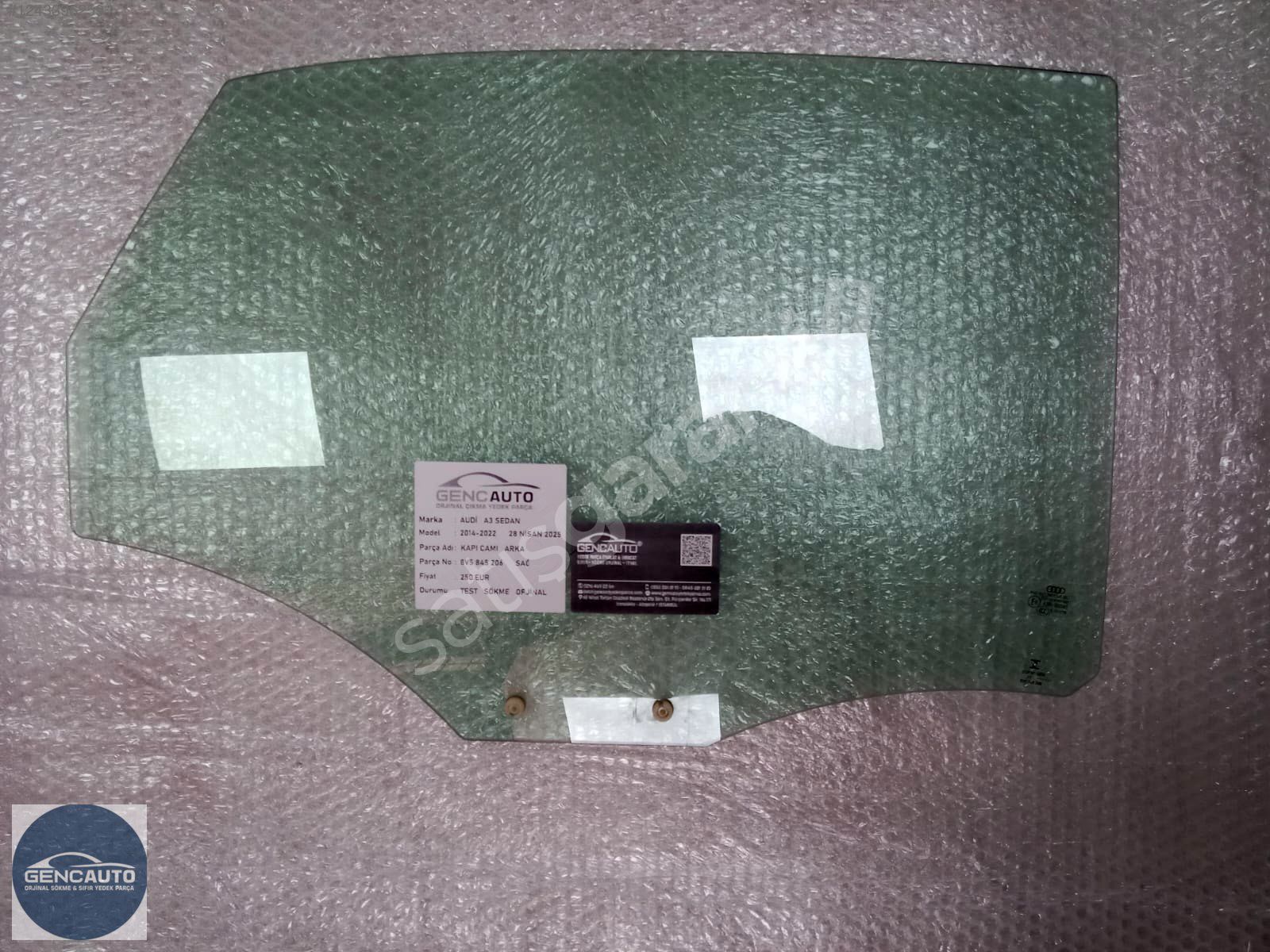 AUDİ A3 SEDAN KAPI CAMI ARKA SÖKME ORJ 8V5845206 205 SAĞ SOL