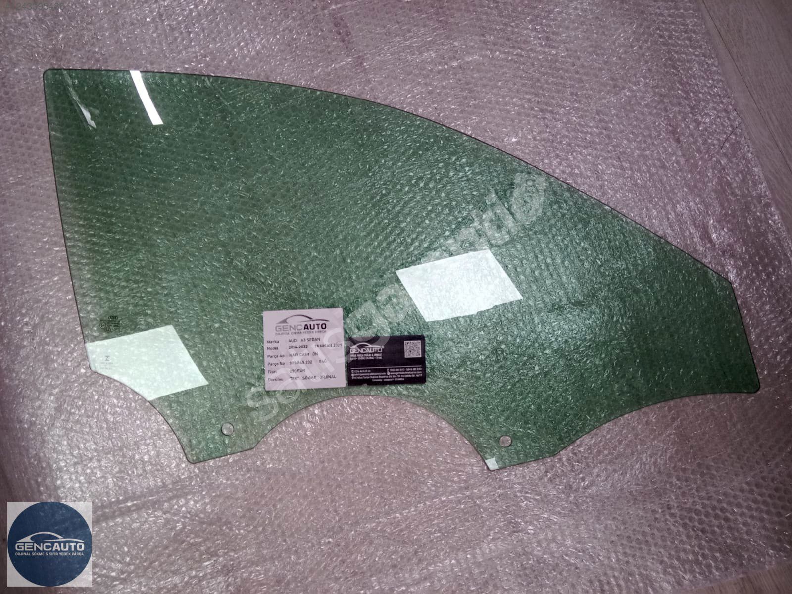 AUDİ A3 SEDAN KAPI CAMI ÖN SÖKME ORJİNAL 8V5845202 SAĞ