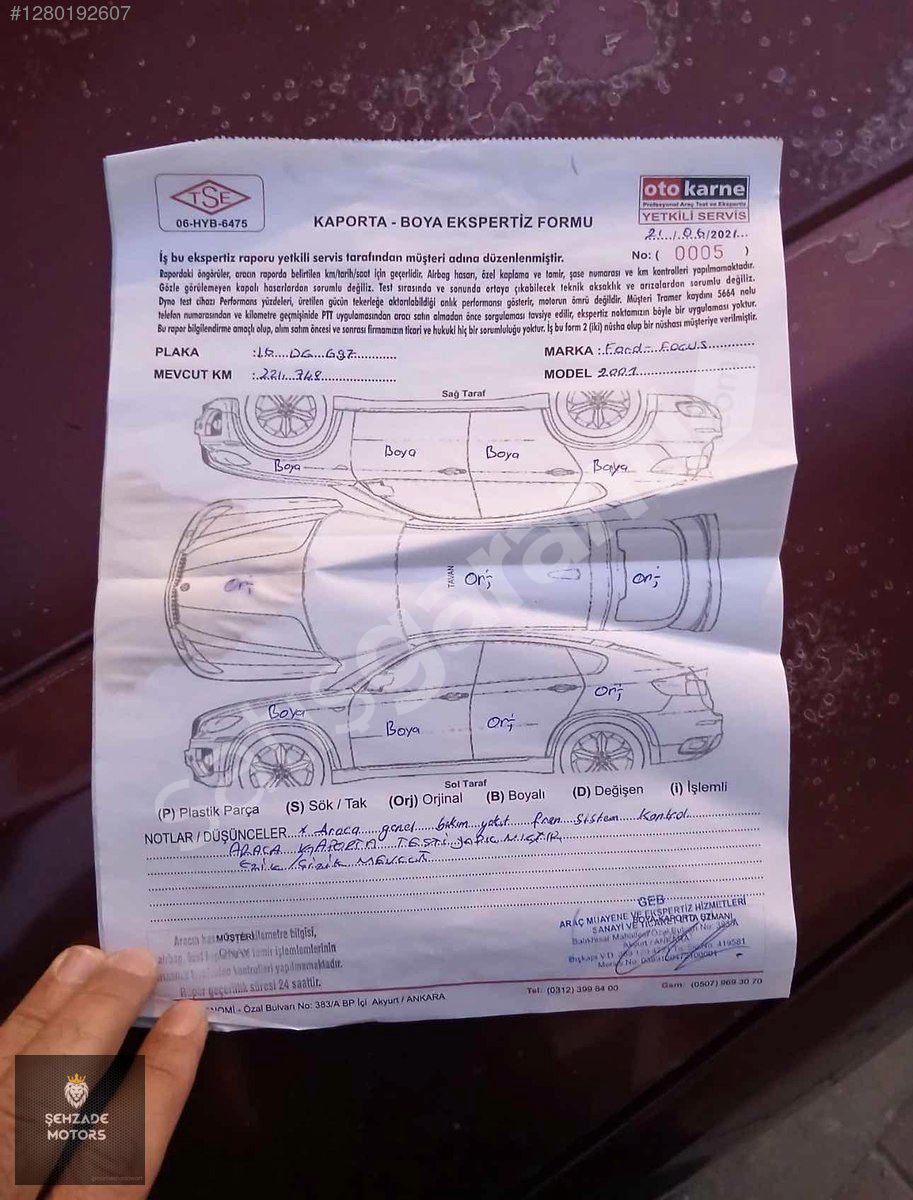 2001 MODEL DEĞİŞENSİZ CAM GİBİ FOCUS