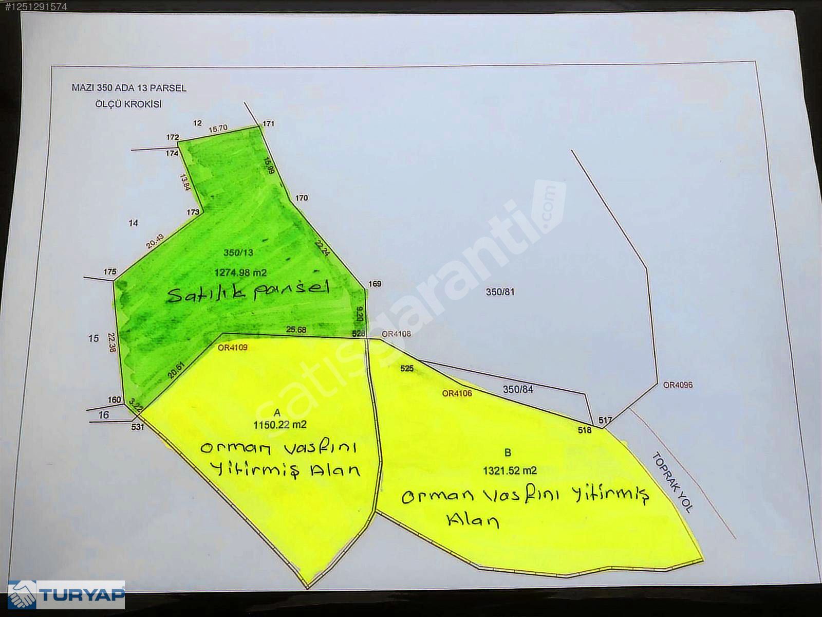 BODRUM MAZI'DA TEK TAPU SATILIK FIRSAT ARAZİ