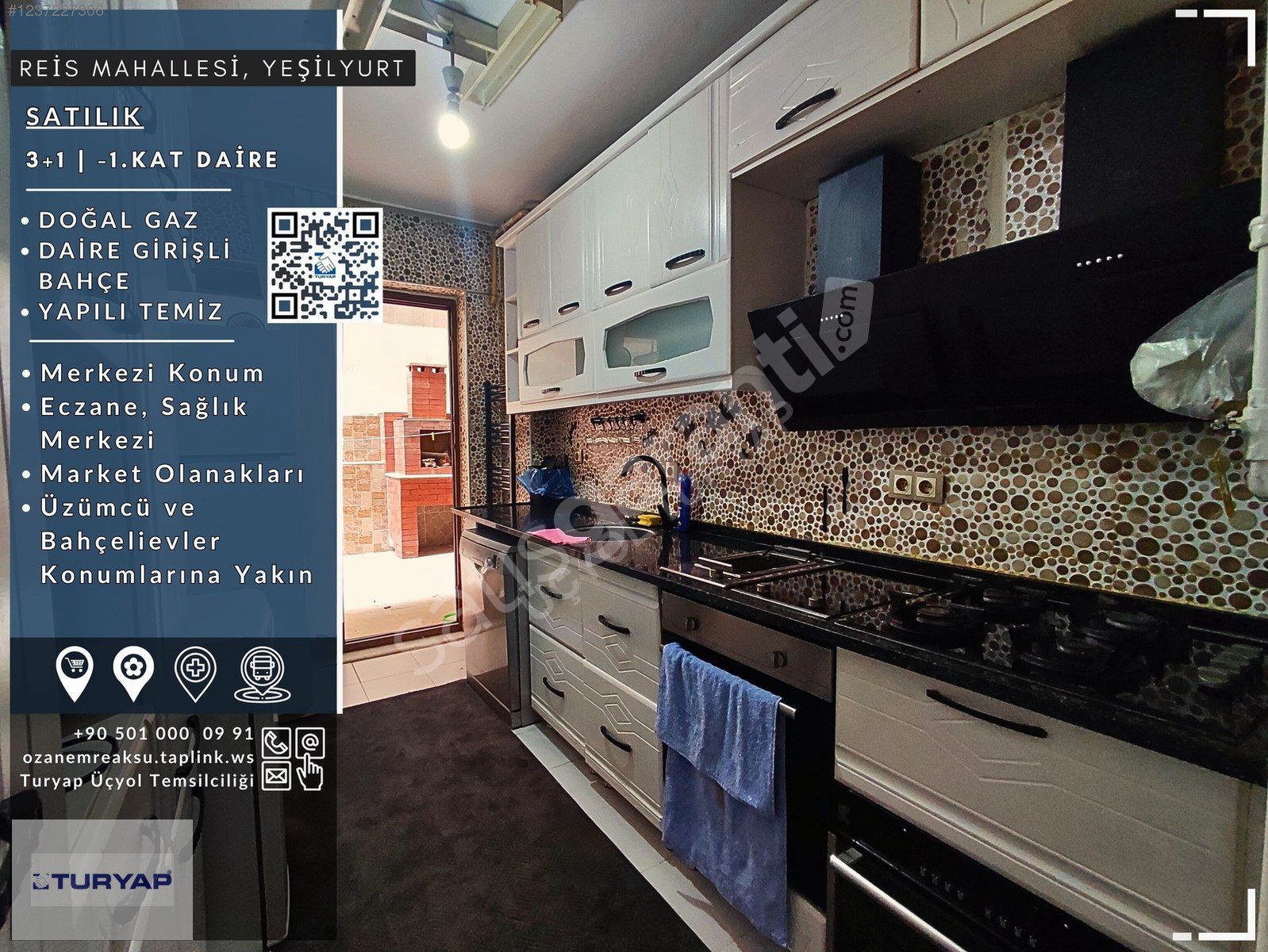 TURYAP | 3+1, DOĞAL GAZLI, ORDUCADDESİNE YAKIN, REİS | YEŞİLYURT
