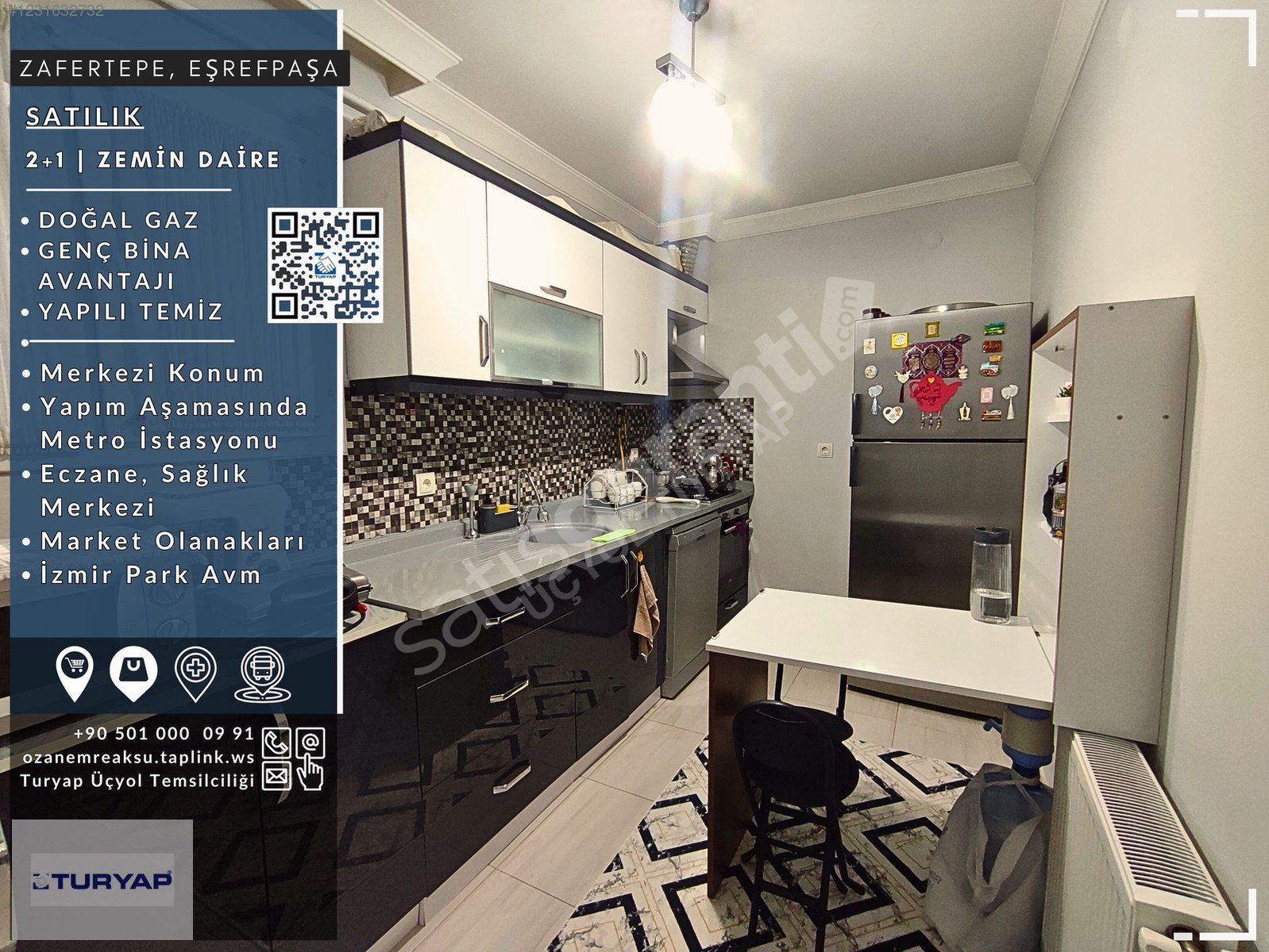 TURYAP GÜVENCESİ | İZMİR PARK YAKINI, DOĞAL GAZLI, 2+1 DAİRE