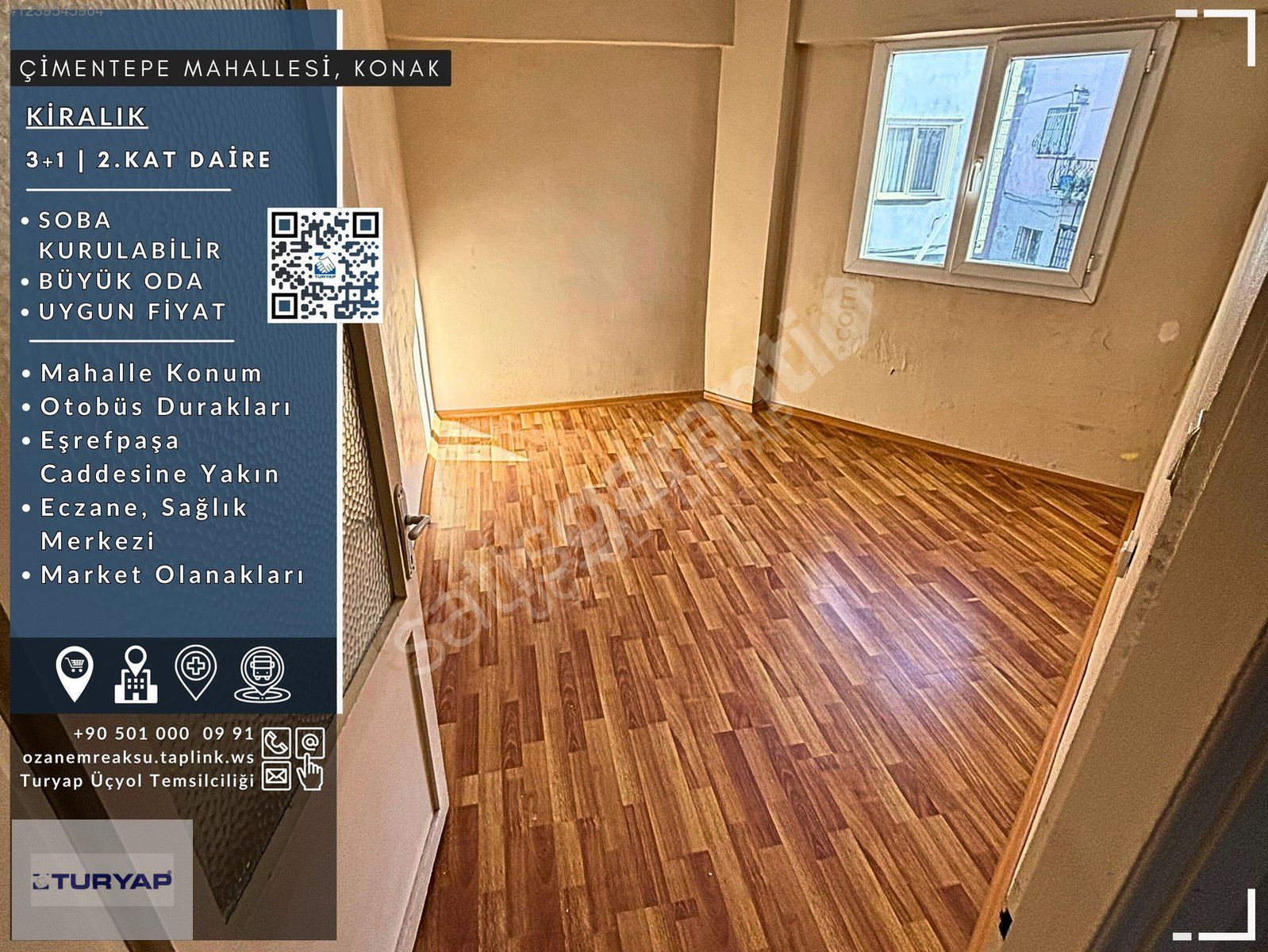 TURYAP | 3+1, EŞREFPAŞA CADDESİNE YAKIN, ÇİMENETEPE | KONAK