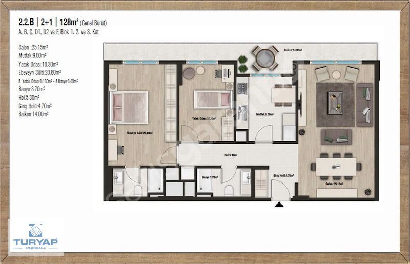 SURYAPI İDİLİA SATIŞ VE KİRALAMA OFİSİNDEN KİRALIK 2+1 ARA KAT