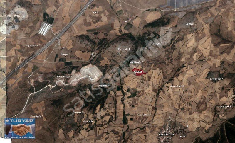 TURYAP'TAN KARESİ-KALAYCILAR KÖYÜNDE SATILIK 18.643 M2 TARLA