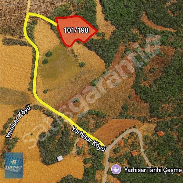 ACİLL BURSA YENİŞEHİR YARHİSAR KÖYÜ SATILIK TARLA 3.893M2