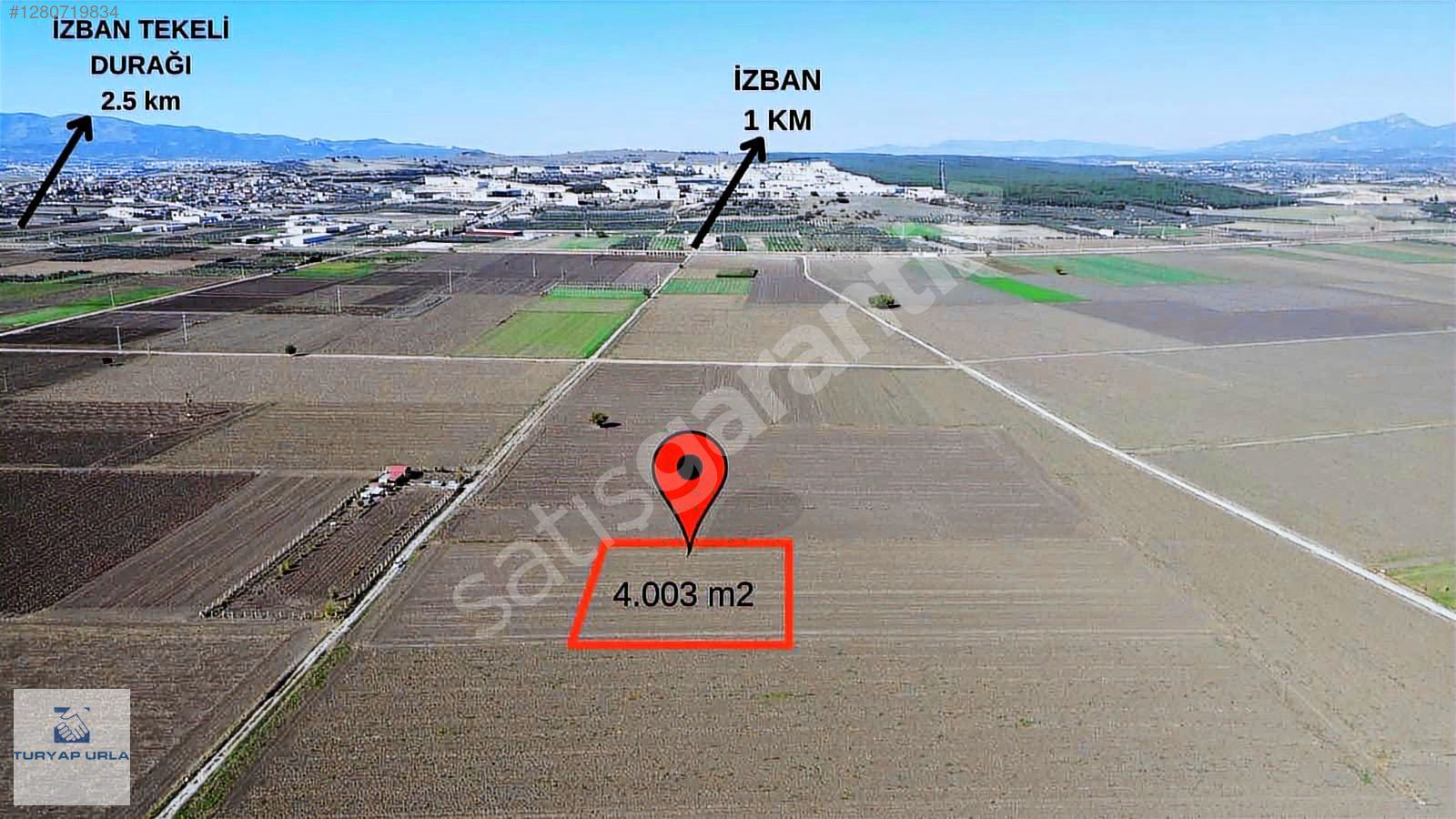 TURYAP'tan Menderes Tekeli'de İzban Yakını TEK TAPU Fırsat Tarla