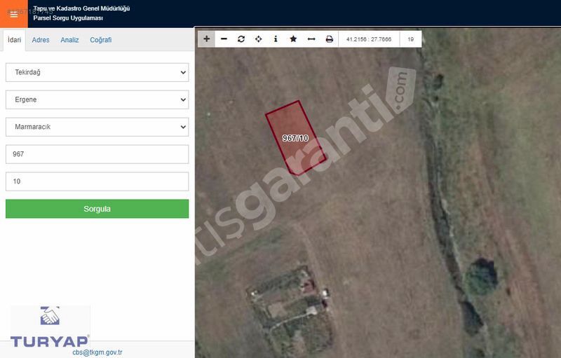ERGENE MARMARACIK'TA SATILIK ARSA