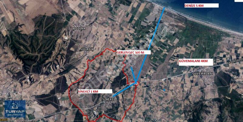 BİGA SİNEKÇİ'DE SATILIK SOĞUK HAVA DEPOSUNA UYGUN ARAZİ