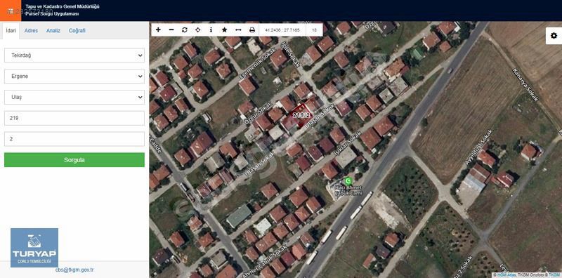 ERGENE ULAŞ MERKEZDE 435m2 İMARLI ARSA