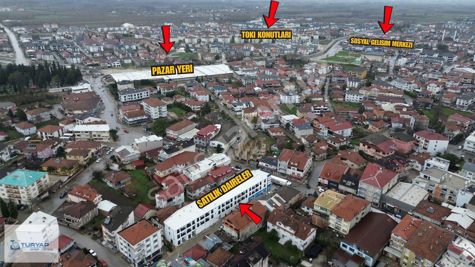 TURYAP AKYAZI'dan ÇARŞI İÇERİSİNDE SATILIK 1+1 DAİRE