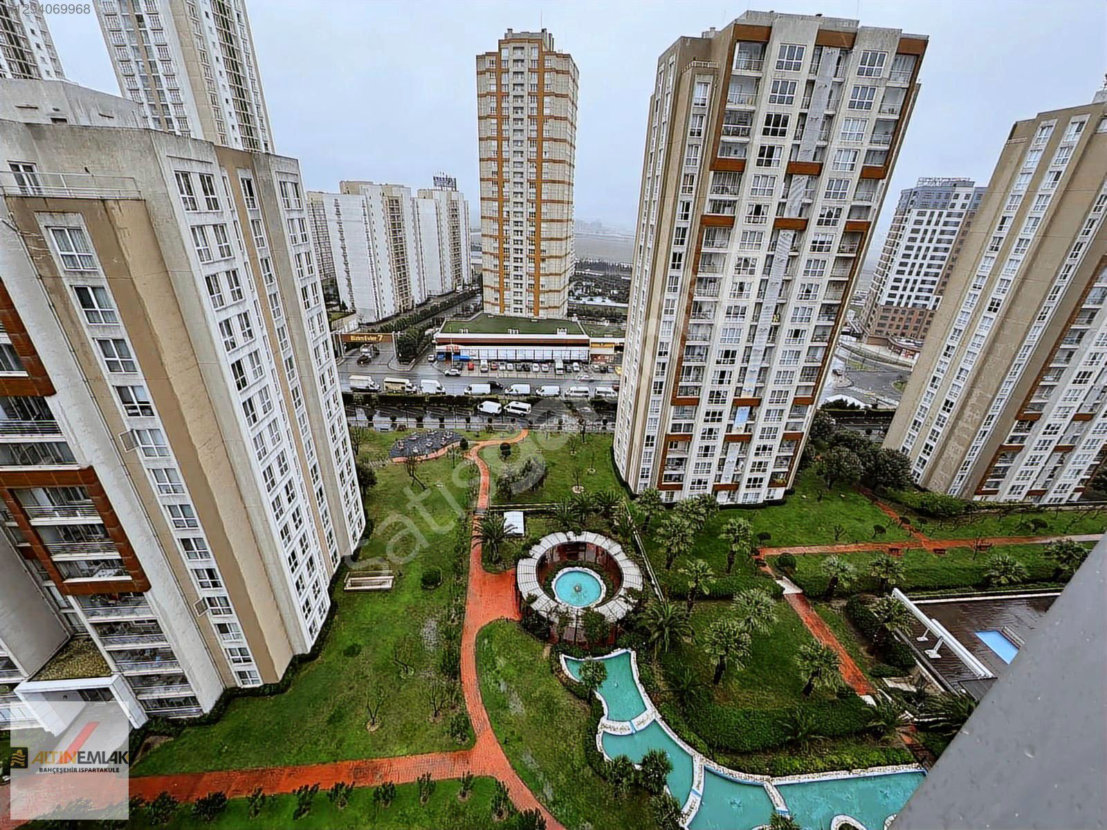 Ispartakule Ağaoğlu My Town Havuz Cephe Kiralık 1+1