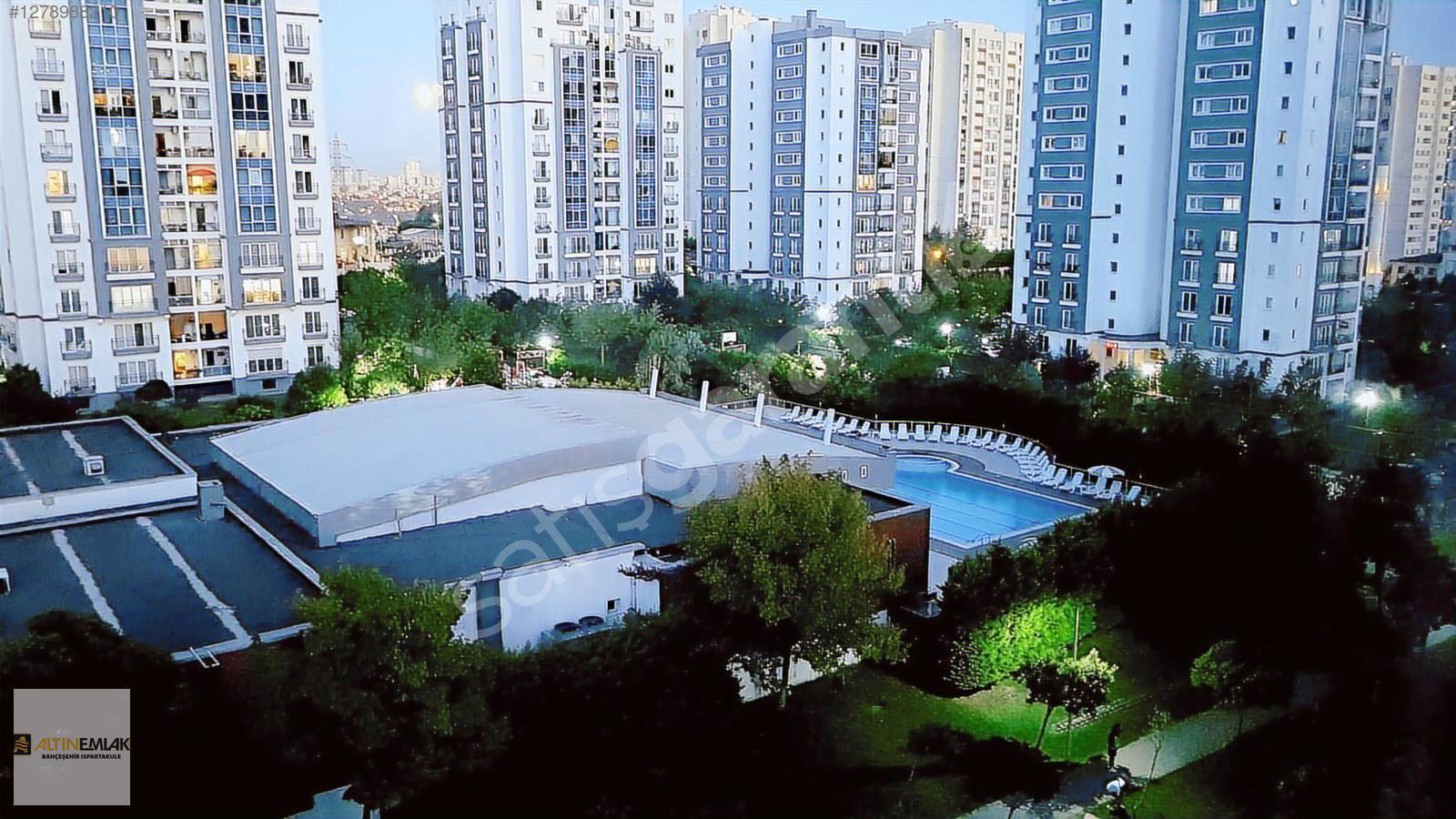 Ispartakule Patara Sitesi Peyzaj Havuz Cephe SATILIK 3+1