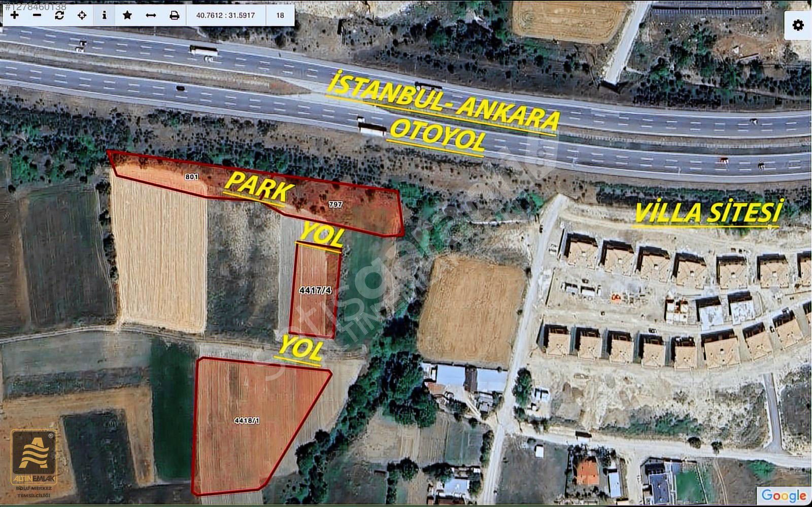 BOLU MERKEZ SALIBEYLERDE SATILIK ARSA BOLU ALTIN EMLAK'TAN