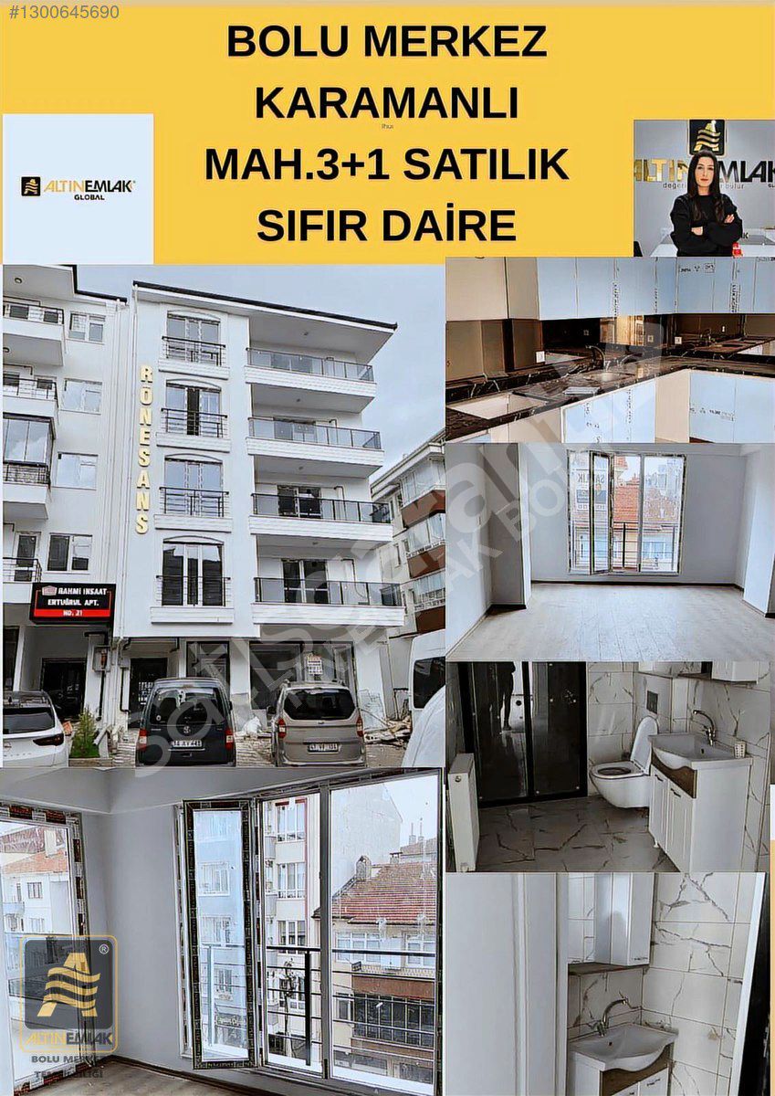 BOLU MERKEZ KARAMANLI MAH. 3+1 SATILIK SIFIR DAİRE