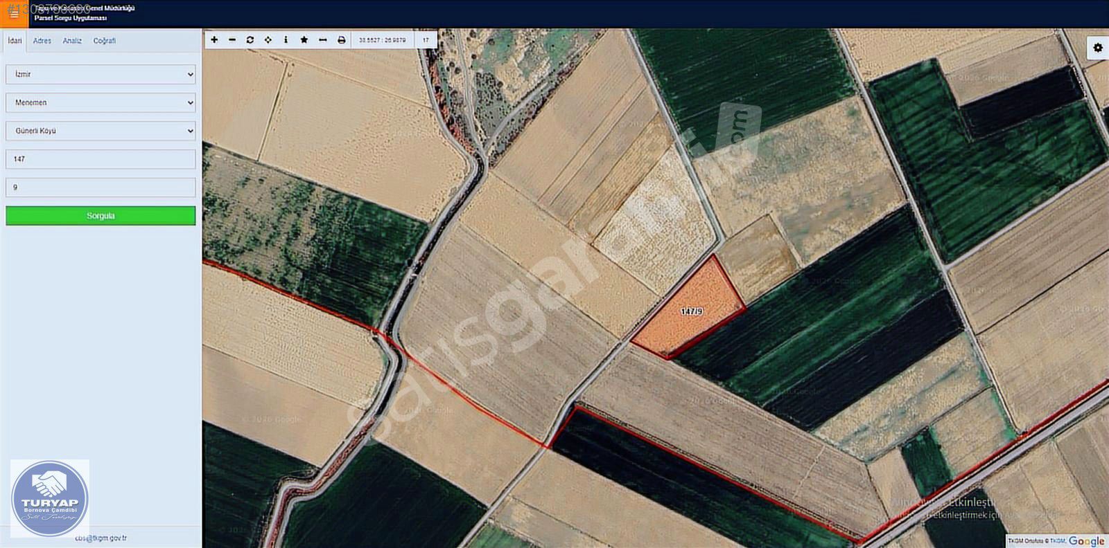 Turyap-İzmir Menemen Günerlide Satılık Yatırımlık Tarla