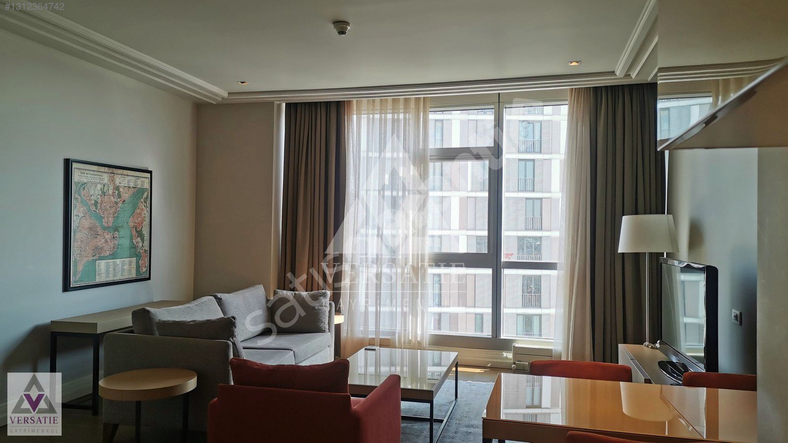 Bomonti Divan Residence'da 1+1 Kiralık Lüks Eşyalı Daire