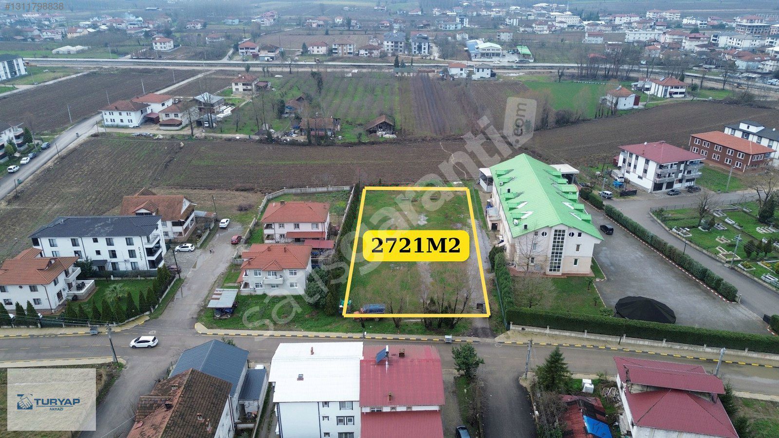 TURYAP AKYAZI'dan İNÖNÜ MAH. 2721 m2 KİRALIK ARSA