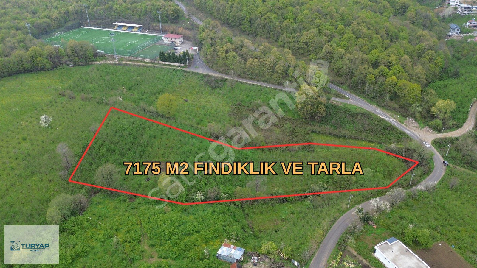 TURYAP AKYAZI'dan İMAR PLANI İÇERİSİNDE SATILIK 7175 m² ARSA