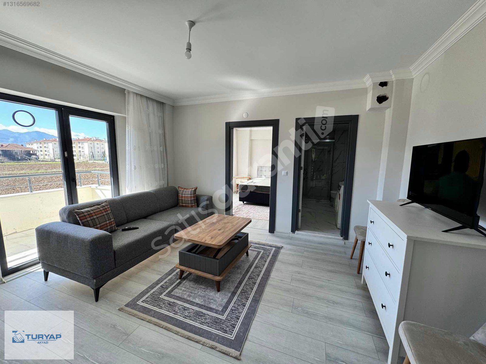 TURYAP AKYAZI'dan SGM KARŞISI EŞYALI 1+1 KİRALIK DAİRE