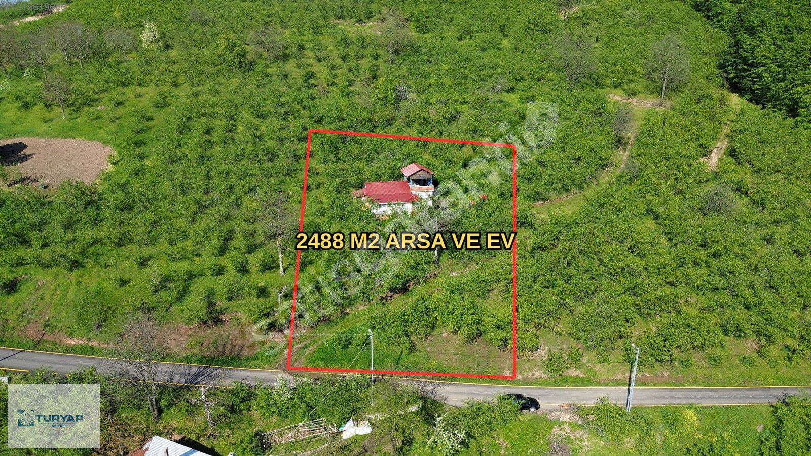 TURYAP AKYAZI'dan YENİKÖY'de SATILIK MANZARLI 2488M2 ARSA VE EV